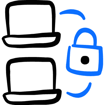 Network Connection Locked Icon from Freehand Duotone Set