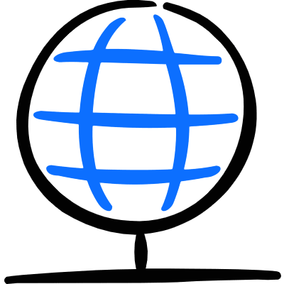 Network Globe Icon from Freehand Duotone Set