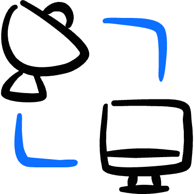 Network Monitor Radar Icon from Freehand Duotone Set
