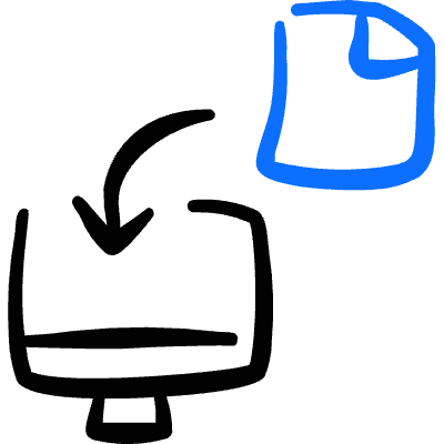 Network Monitor Transfer File Icon from Freehand Duotone Set