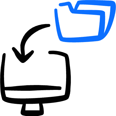 Network Monitor Transfer Folder Icon from Freehand Duotone Set