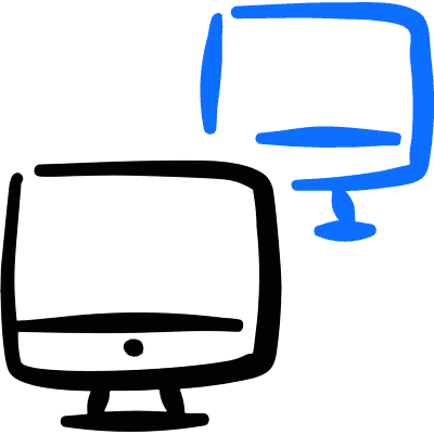 Network Monitor Transfer Icon from Freehand Duotone Set