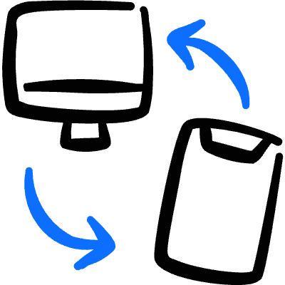 Network Phone Monitor Exchange Icon from Freehand Duotone Set