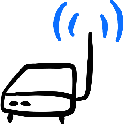 Network Router Signal Icon from Freehand Duotone Set