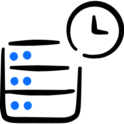 Server Clock Icon from Freehand Duotone Set