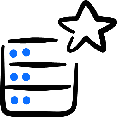 Server Favorite Star Icon from Freehand Duotone Set