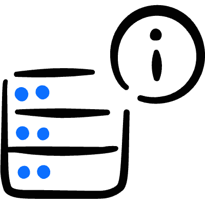 Server Information Icon from Freehand Duotone Set