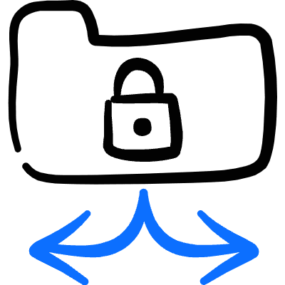 Server Locked Folder Icon from Freehand Duotone Set