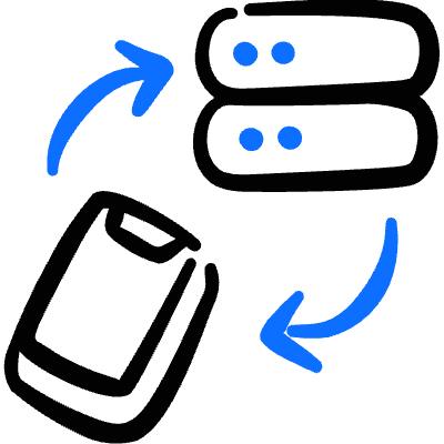 Server Phone Exchange Icon from Freehand Duotone Set