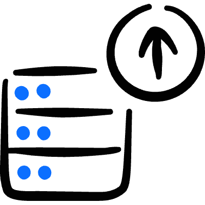 Server Upload Icon from Freehand Duotone Set