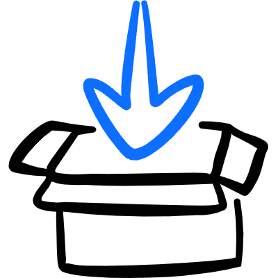 Download Box Icon from Freehand Duotone Set