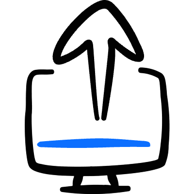 Upload Monitor Icon from Freehand Duotone Set