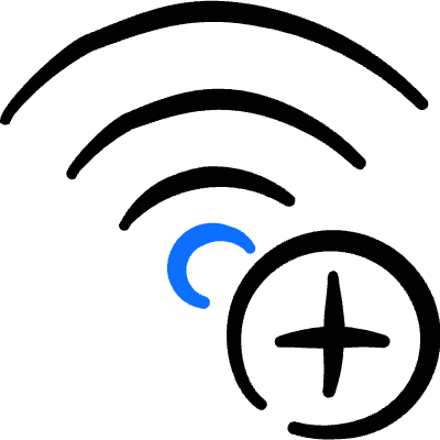 Wifi Add Icon from Freehand Duotone Set
