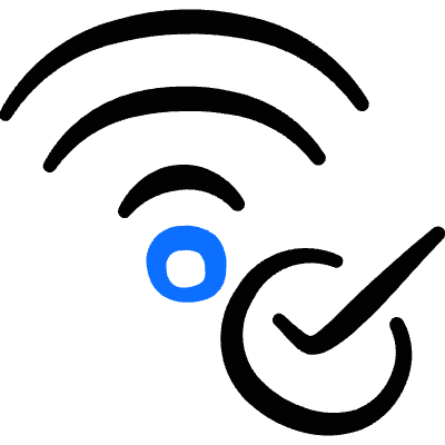 Wifi Check Connect Icon from Freehand Duotone Set