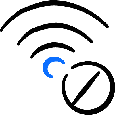 Wifi Disable Icon from Freehand Duotone Set