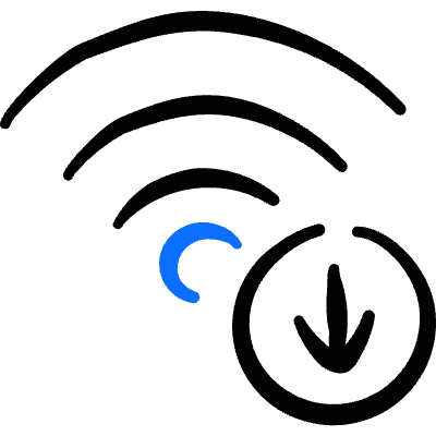 Wifi Download Icon from Freehand Duotone Set