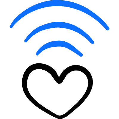 Wifi Favorite Heart Icon from Freehand Duotone Set