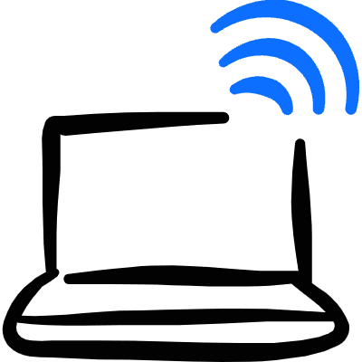 Wifi Laptop Icon from Freehand Duotone Set