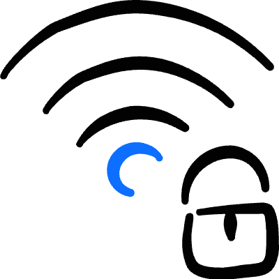 Wifi Lock Icon from Freehand Duotone Set