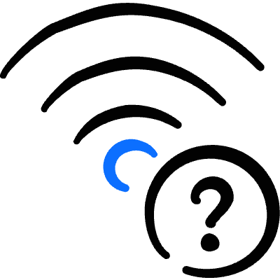 Wifi Question Icon from Freehand Duotone Set