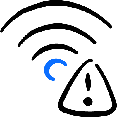 Wifi Warning Icon from Freehand Duotone Set