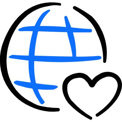 Worldwide We Favorite Heart Icon from Freehand Duotone Set