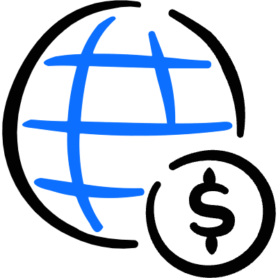 Worldwide Web Cash Icon from Freehand Duotone Set