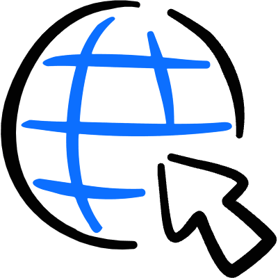 Worldwide Web Cursor Arrow Icon from Freehand Duotone Set