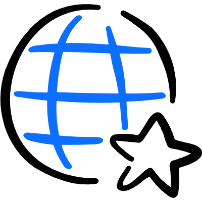 Worldwide Web Favorite Star Icon from Freehand Duotone Set