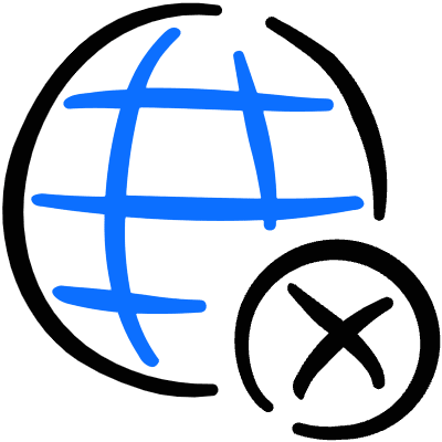 Worldwide Web Remove Icon from Freehand Duotone Set