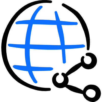 Worldwide Web Share Icon from Freehand Duotone Set