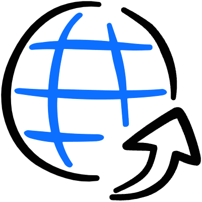 Worldwide Web Uplink Icon from Freehand Duotone Set