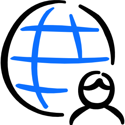 Worldwide Web User Icon from Freehand Duotone Set