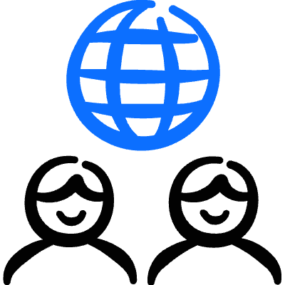 Worldwide Web Users Icon from Freehand Duotone Set