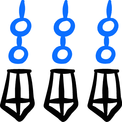 Ceiling Lamp Chandelier Jewel Decoration Icon from Freehand Duotone Set