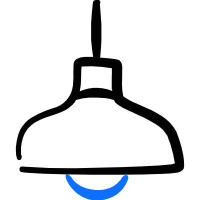 Ceiling Lamp Hanging Lamp Icon from Freehand Duotone Set