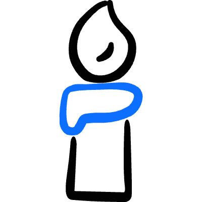 Candle Fire Icon from Freehand Duotone Set