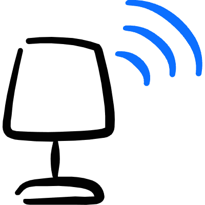 Smart Lighting Wireless Control Lamp Iot Icon from Freehand Duotone Set
