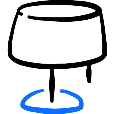 Table Lamp Modern Pull Icon from Freehand Duotone Set