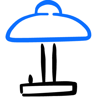 Table Lamp Retro Icon from Freehand Duotone Set