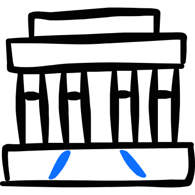 Landmark Building Lincorn Memorial Dc United State America Icon from Freehand Duotone Set