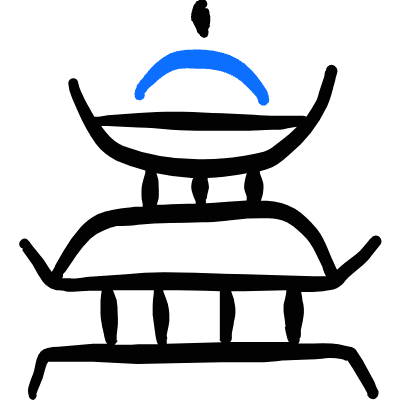 Landmark Asia Castle Icon from Freehand Duotone Set