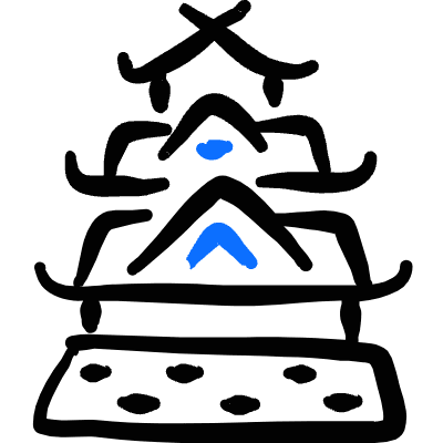 Landmark Asia Castle 1 Icon from Freehand Duotone Set