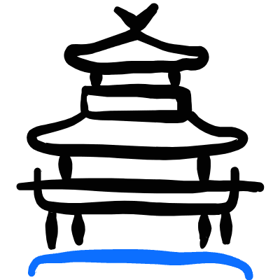 Landmark Asia Castle 3 Icon from Freehand Duotone Set
