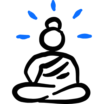 Landmark Buddha Statue Icon from Freehand Duotone Set