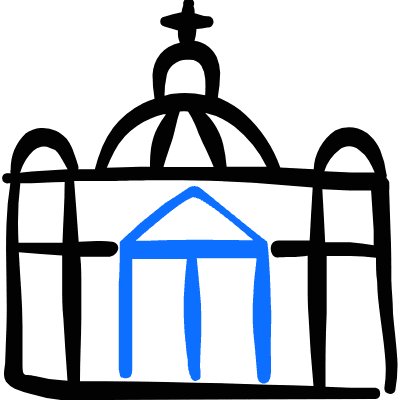 Landmark Bassilica Vatican Icon from Freehand Duotone Set