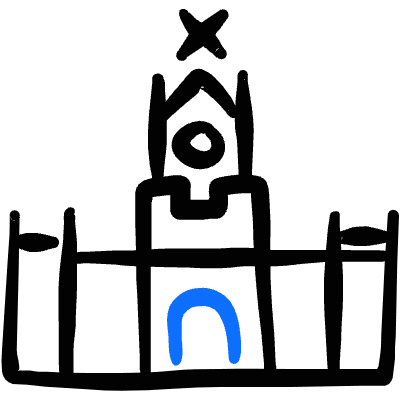 Landmark Cathedral Icon from Freehand Duotone Set