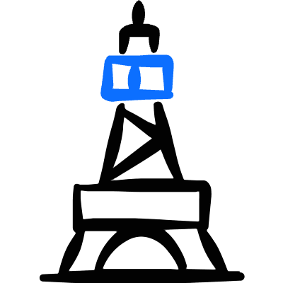 Landmark Eiffel Tower Icon from Freehand Duotone Set