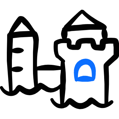 Historical Building Tower Icon from Freehand Duotone Set