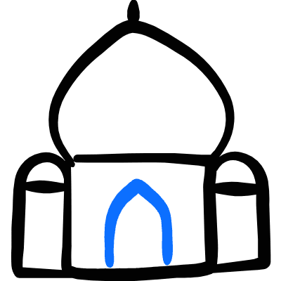 Landmark Mosque Icon from Freehand Duotone Set